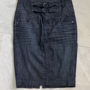 Dark Denim Pencil Skirt